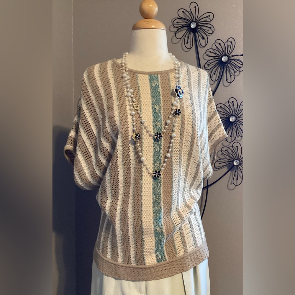 ST. JOHN SPORT
Striped Scoop Neck Sweater
Size: S